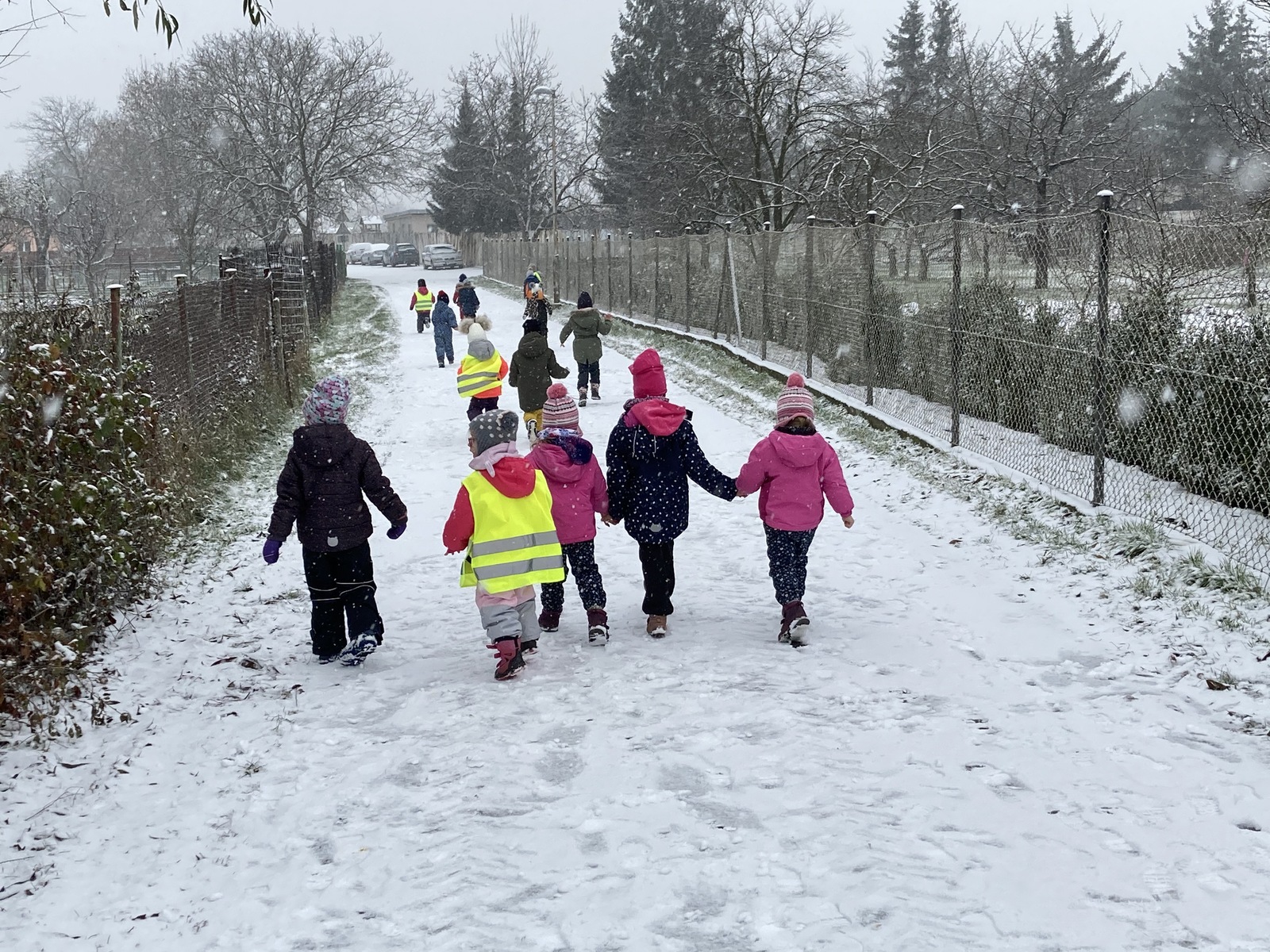 Děti přivítaly první sníh